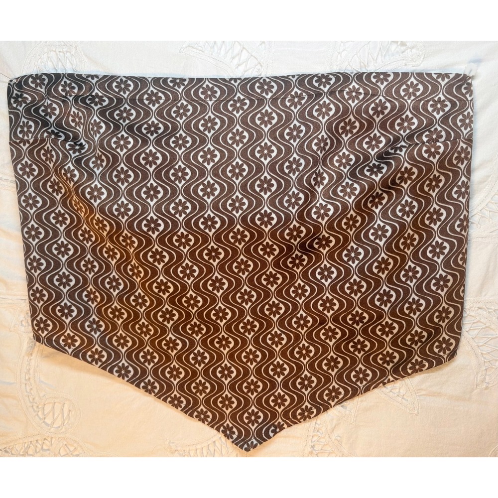 Hollister Brown Floral Geometric Handkerchief Tube Top Small Smocked Retro Y2K